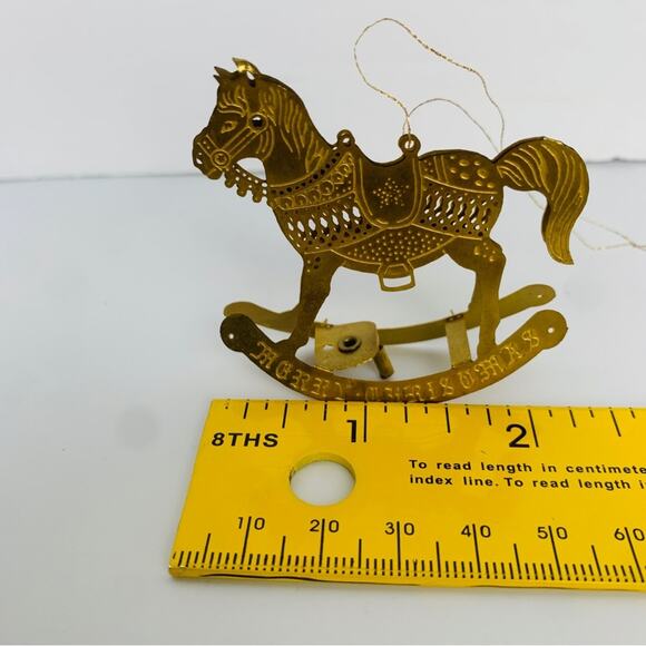 Vintage Brass Rocking Horse Ornament - Picture 5 of 7